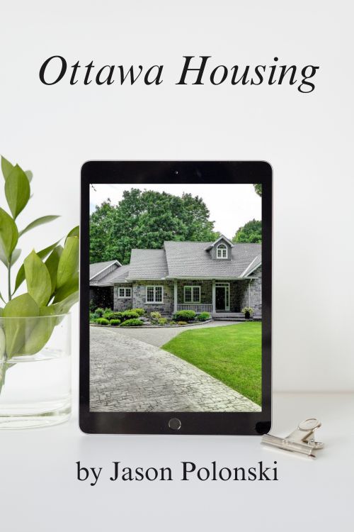 Ottawa housing. The photo shows an iPad displaying a house in Ottawa, Canada.