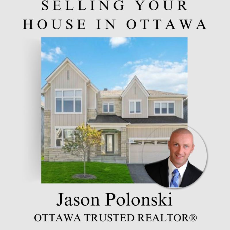 selling your house in Ottawa, beige 2 story house with a photo of Jason Polonski, Ottawa and Kanata top realtor.