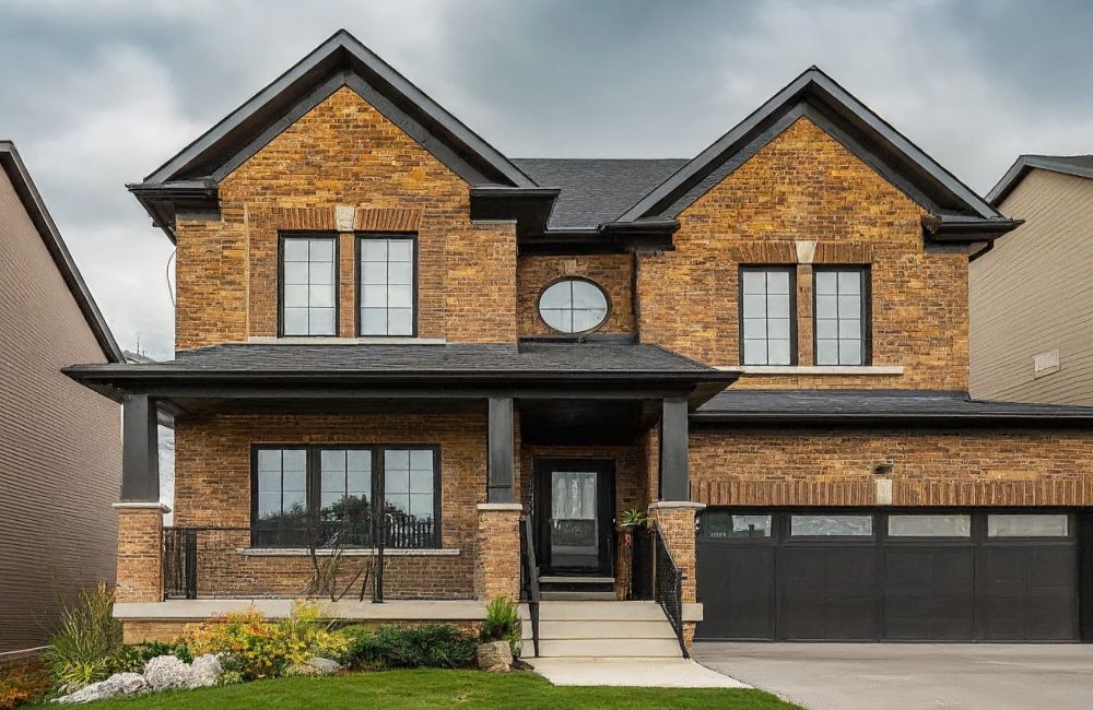 Buying a Home in Kanata Lakes. A 2-storey house with a driveway and 2 car garage.