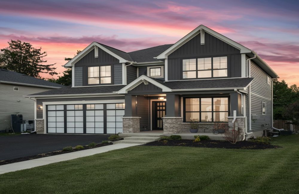 a house with a lawn and a pink sky, Do You Need a Realtor for New Construction in Ottawa and Kanata_