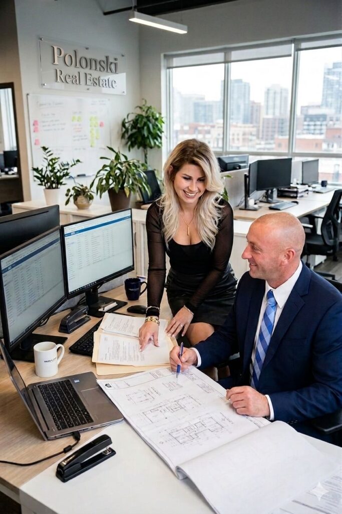 Jason Polonski discusing with his assistant Townhouse vs Detached Home